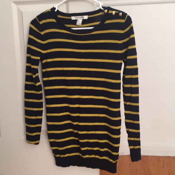 yellow and black striped long sleeve shirt